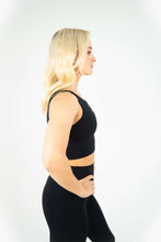 Load image into Gallery viewer, SECOND SKIN SPORTS BRA BLACK